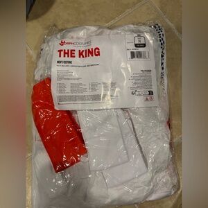 Morph Costumes Men's The King Costume - Red and White with wig